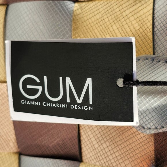 STUNNING GUM GIANNI CHIARINI DESIGN Metallic Woven Handbag Purse BNWT Italy - Picture 5 of 11